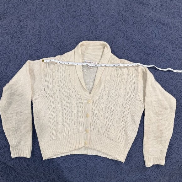 Michelle Stuart Vintage Lambwool Angora Rabbit Hair Button Sweater Womens Medium - Picture 5 of 8